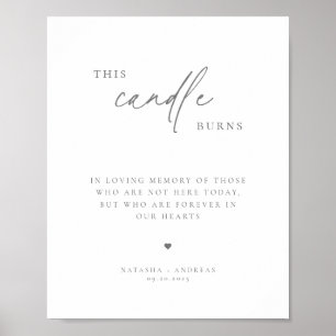 Contemporary Chic Grått Minimalistiskt minnesmärke Poster
