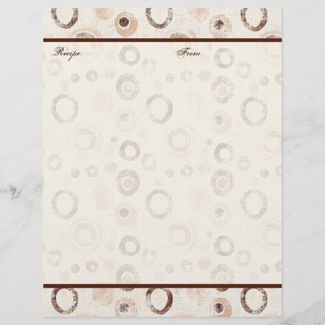 Contemporary Circles Bröllop Gift Recipe Pages (Framsida)