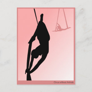 Contemporary cirkus, 2-tjejen silhuette vykort