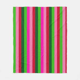 Contemporary Colors Christmas Stripes Fleecefilt