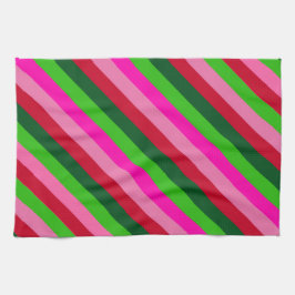 Contemporary Colors Christmas Stripes Kökshandduk