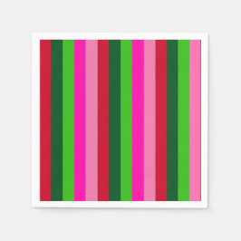 Contemporary Colors Christmas Stripes Pappersservett