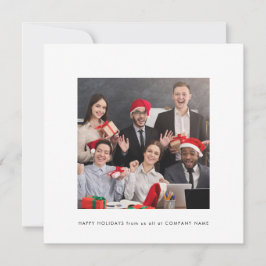 Contemporary Company Photo Business Helgdag Square Julkort