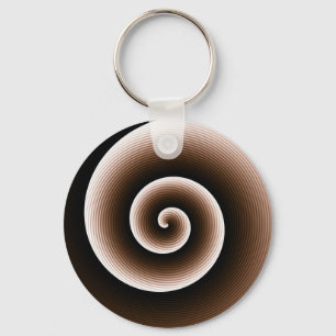 Contemporary Copper Orange Snyggt Twirl Mönster Nyckelring