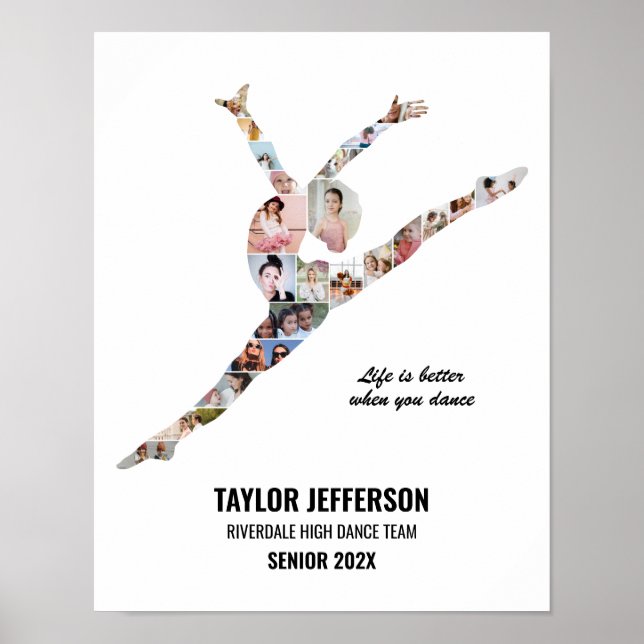 Contemporary Dance Personalized Photo Collage Poster (Framsidan)