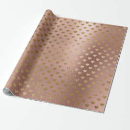 Contemporary Delikat Hearts Rosa ros Guld Glam Presentpapper