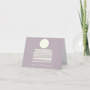 Contemporary Dusty Lilac Abstrakt Art Personlig Anteckningskort