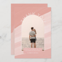 Contemporary Dusty Rosa Stripe PHOTO TACK Inbjudningar