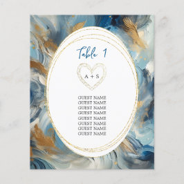 Contemporary Elegance: Blue White Guld Guest List