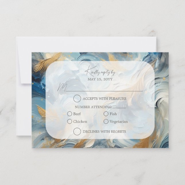 Contemporary Elegance: Blue White Guld OSA (Framsida)