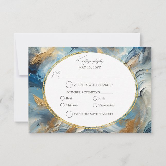 Contemporary Elegance: Blue White Guld OSA (Framsida)