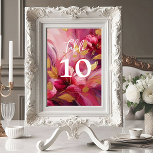 Contemporary Elegance: Fuchsia Rosa Guld Bordsnummer