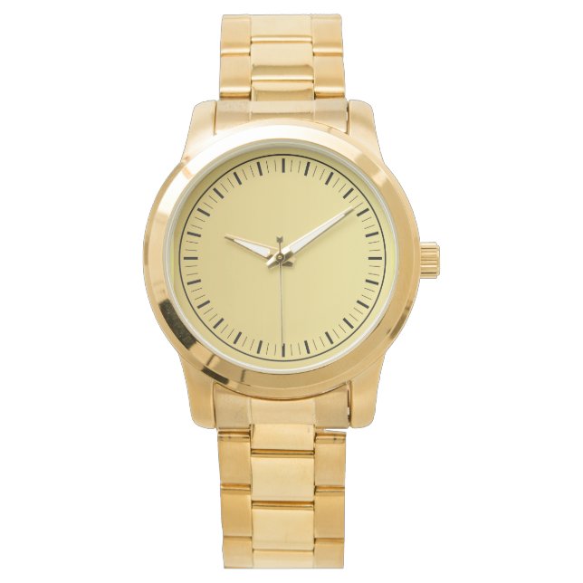 Contemporary Elegant Guld Kvinnobevakning Armbandsur (Framsida)