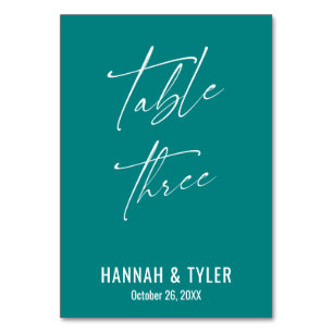 Contemporary Elegant Teal Bord Tre Bordsnummer