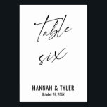 Contemporary Elegant Typografi Bord sex Bordsnummer<br><div class="desc">Fet, enkel, contemporary, elegant. Denna utformning kompletterar en växande samling unika delara som fångar och skiljer öga åt. Använda mallen fält om du vill ändra ställe-innehavarinformationen och göra designen till en egen. Andra färg och stilar finns i den här samlingen. Här har jag ett fantastiskt teckensnitt för sidhuvud och nummer...</div>