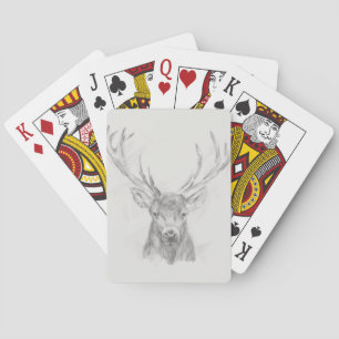 Contemporary Elk Sketch Casinokort
