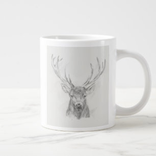 Contemporary Elk Sketch Jumbo Mugg