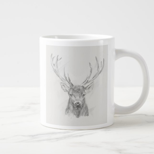 Contemporary Elk Sketch Jumbo Mugg (Höger)