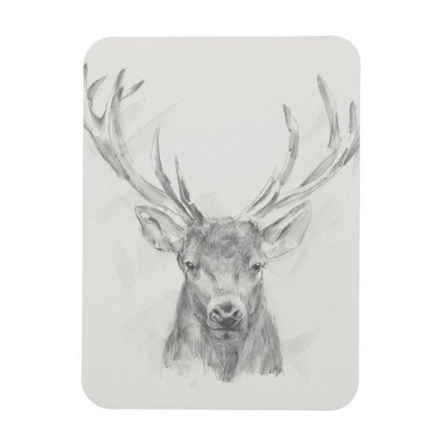Contemporary Elk Sketch Magnet (Vertikal)