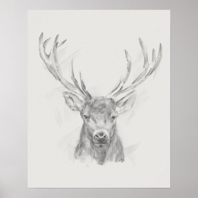 Contemporary Elk Sketch Poster (Framsidan)