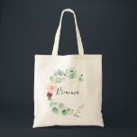 Contemporary Eucalyptus Blommigt Bridesmaid Tote B Tygkasse<br><div class="desc">Den här contemporary blommigten Eucalyptus-brudgummi i säcken är perfektens bröllop-gåva för att presentera dina brudtärnor och maid of honor för ett modernt bröllop. Utformningen har vattenfärgsfärgad lila,  ,  gräns och burgundisk,  beundransvärda peonier med grönt eukalyptus löv,  inspirerande konstnärlig skönhet.</div>