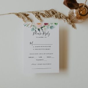 Contemporary Eucalyptus Bröllop Menu Choice OSA Kort
