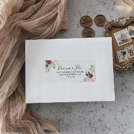 Contemporary Eucalyptus Bröllop OSA Adress Adressetikett