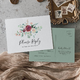 Contemporary Eucalyptus Menu Choice OSA Postcard Vykort