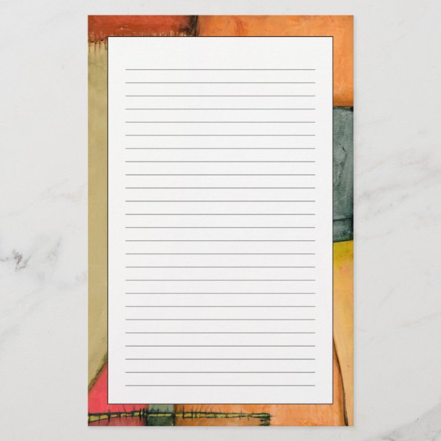 Contemporary Färga geometriska former Brevpapper (Framsida)