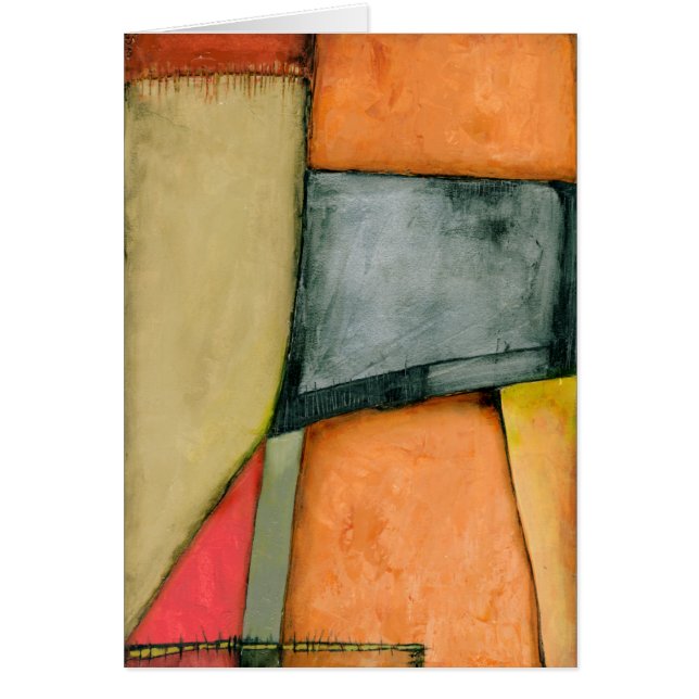 Contemporary Färga geometriska former Hälsningskort (Framsidan)