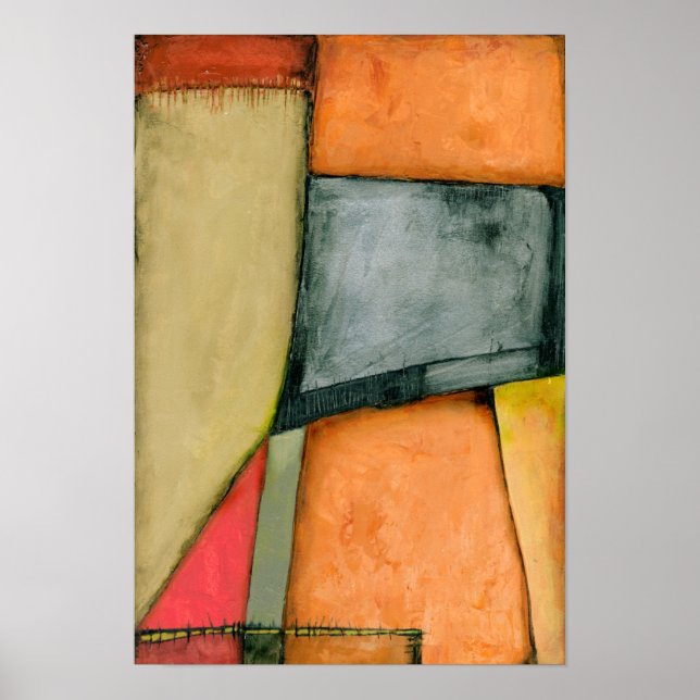 Contemporary Färga geometriska former Poster (Framsidan)