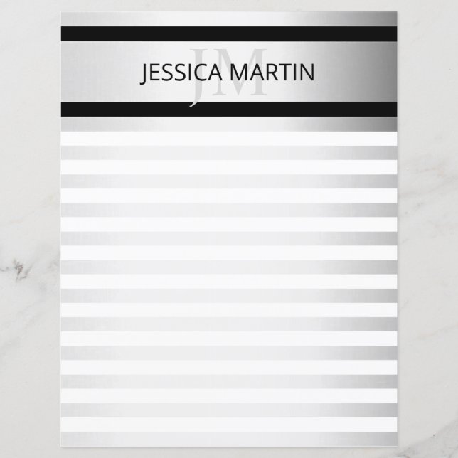 Contemporary Faux Silver Ombre Rand & Black (Framsida)