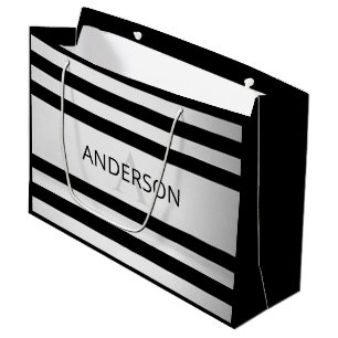Contemporary Faux Silver Ombre Rand & Black