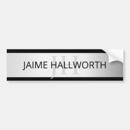 Contemporary Faux Silver Ombre Rand & Black Bildekal