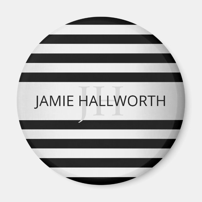 Contemporary Faux Silver Ombre Rand & Black Magnet (Framsidan)