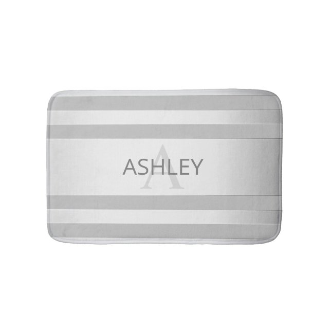 Contemporary Faux Silver Ombre Rand & Grått Badrumsmatta (Framsidan)