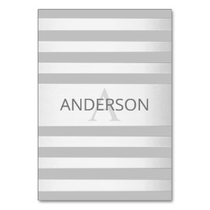 Contemporary Faux Silver Ombre Rand & Grått Bordsnummer