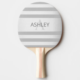 Contemporary Faux Silver Ombre Rand & Grått Pingisracket