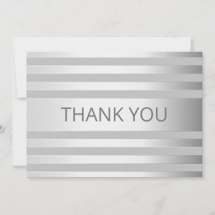 Contemporary Faux Silver Ombre Rand & Grått Tack Kort