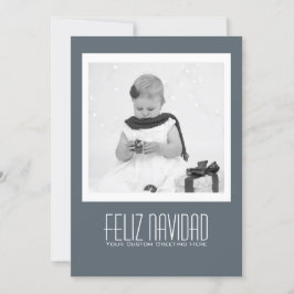 Contemporary Feliz Navidad Template Julkort