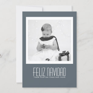 Contemporary Feliz Navidad Template Julkort