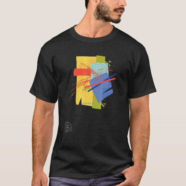 Contemporary för abstrakt Art Scribble  Graphic T Shirt (Framsida)