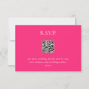 Contemporary för QR-kod för Shock rosa Bröllop