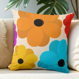 Contemporary för stor blomma i Blommigten Bright Kudde