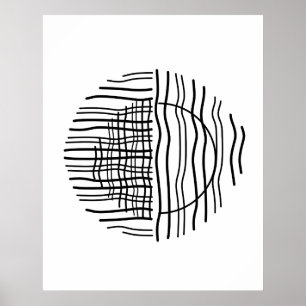 Contemporary för svart i Geometric Abstrakt i mit Poster