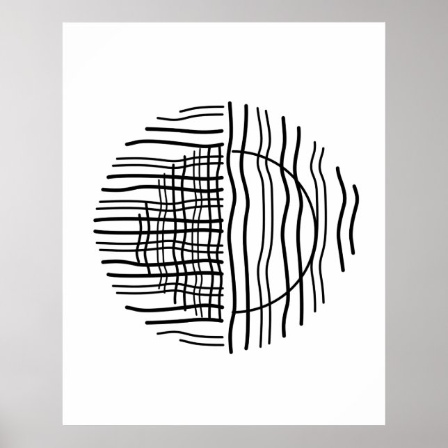 Contemporary för svart  i Geometric Abstrakt i mit Poster (Framsidan)