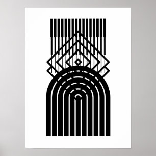 Contemporary för svart i Geometric Abstrakt i mit Poster