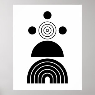 Contemporary för svart i Geometric Abstrakt i mit Poster
