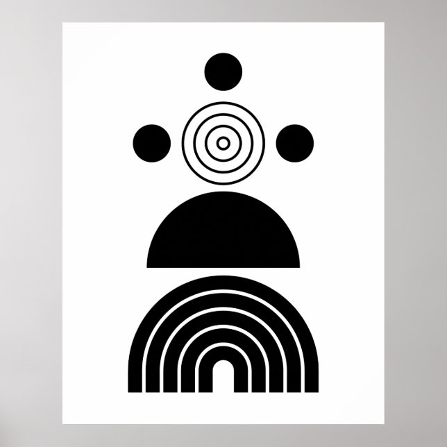 Contemporary för svart  i Geometric Abstrakt i mit Poster (Framsidan)