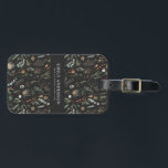 contemporary för svart modern botanisk elegant bagagebricka<br><div class="desc">Svart,  modern botanisk elegant-contemporary-blommigt,  svart affärsdesign för moody snyggt-personlig.</div>